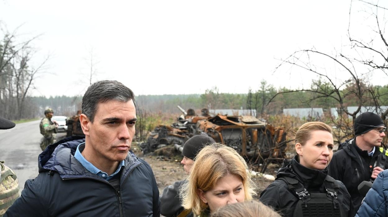 Pedro Sánchez, este jueves en Ucrania