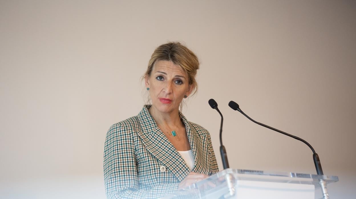 La vicepresidenta Yolanda Díaz