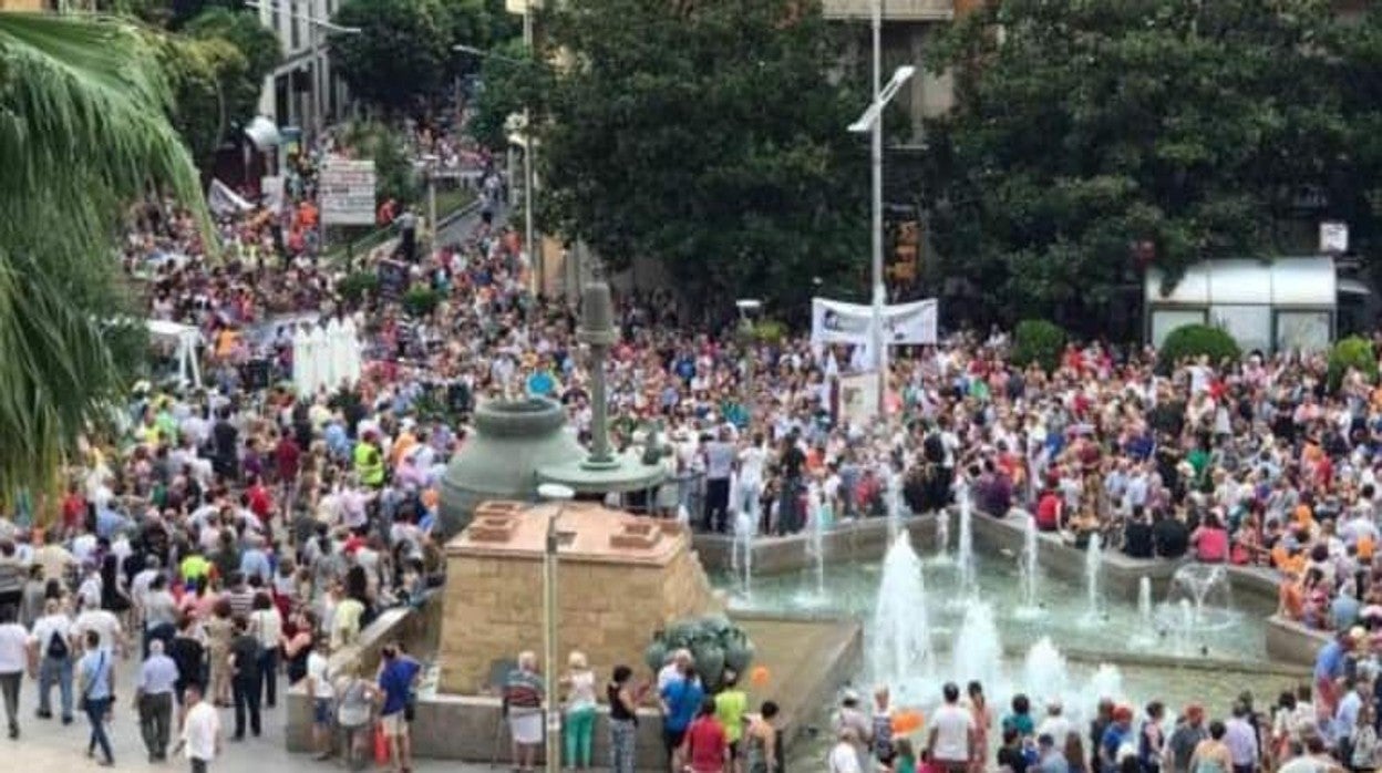 Manifestación convocada en Jaén por las plataformas ciudadanas