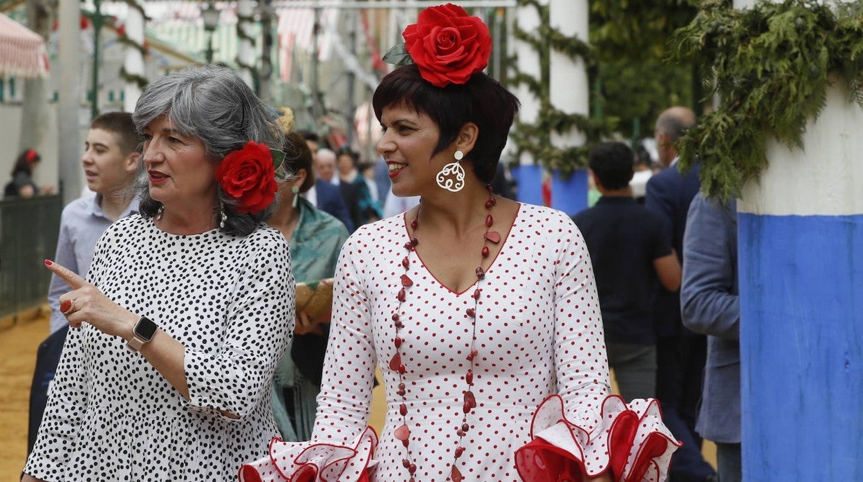 Teresa Rodríguez en la Feria de Sevilla