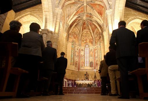 Imagen de la presentación en 2009 de los frescos restaurados del ábside de San Lorenzo