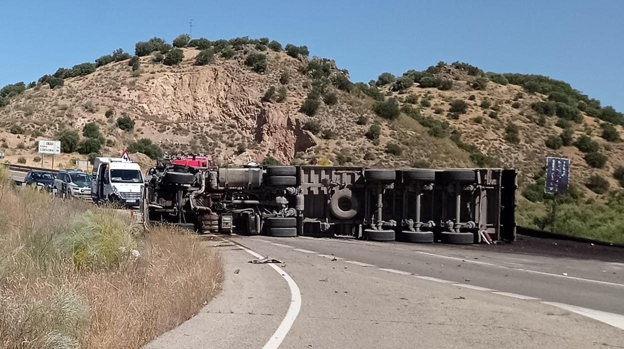 Imagen del camión que se ha visto involucrado en el accidente mortal