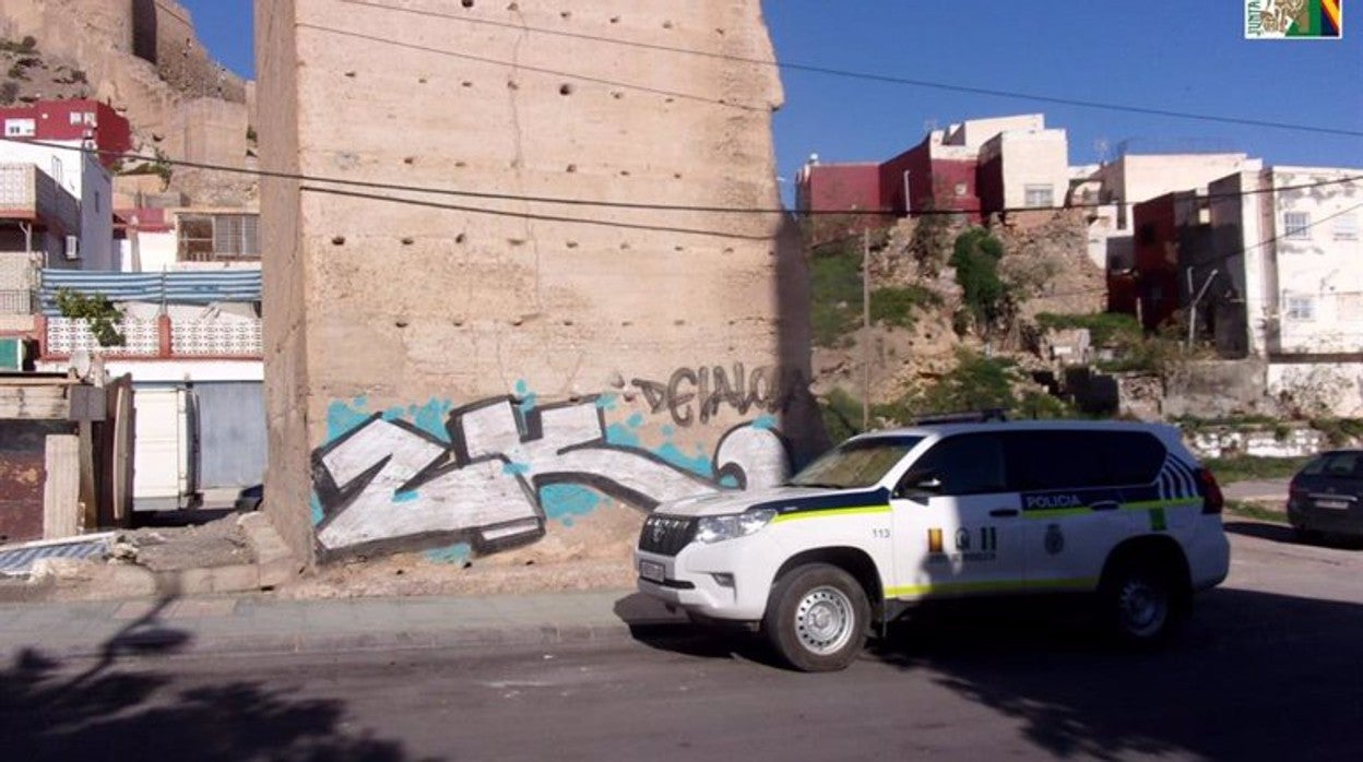 Una de las pintadas realizadas en estas torres