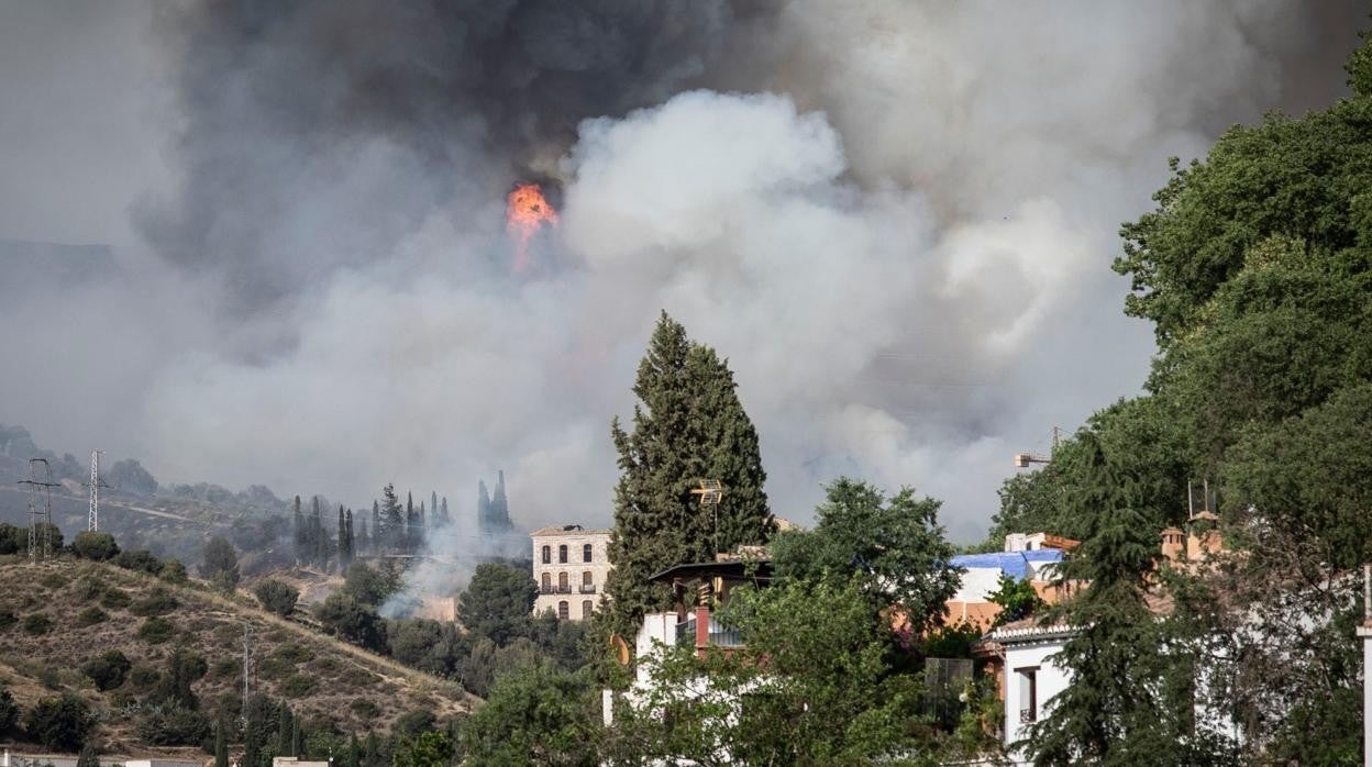 Incendio del pasado domingo en Granada