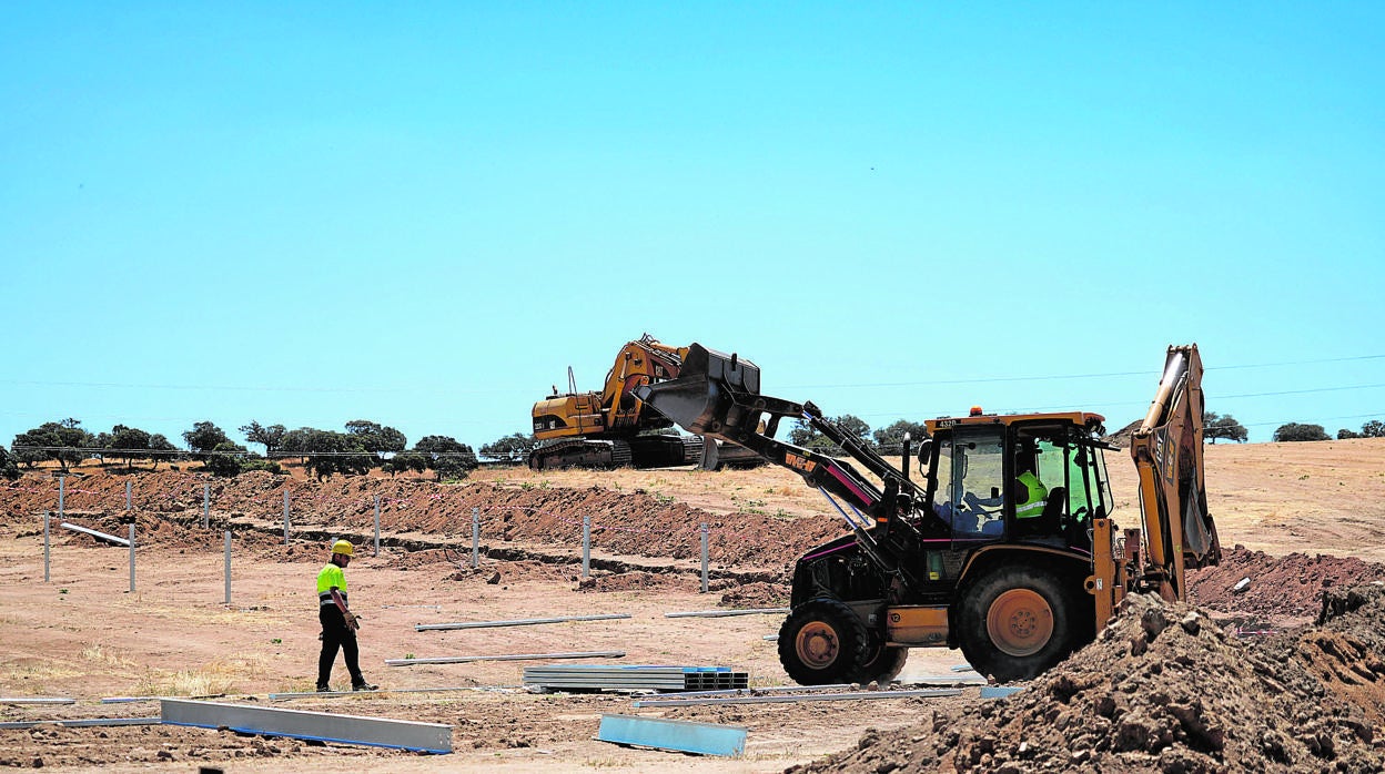 Obras de la planta fotovoltaica de Covap