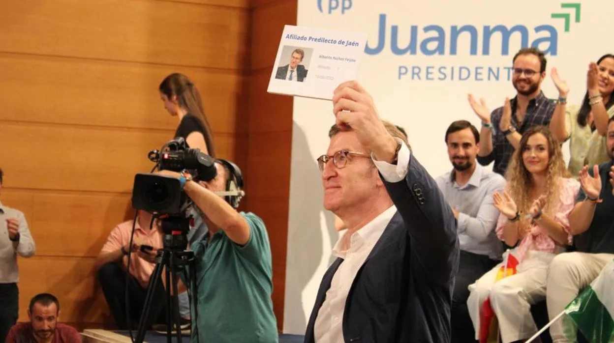 Alberto Núñez Feijóo ha sido nombrado afiliado predilecto de Jaén