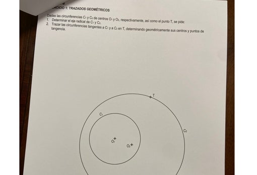 Examen de dibujo técnico en las pruebas de Selectividad de Andalucía