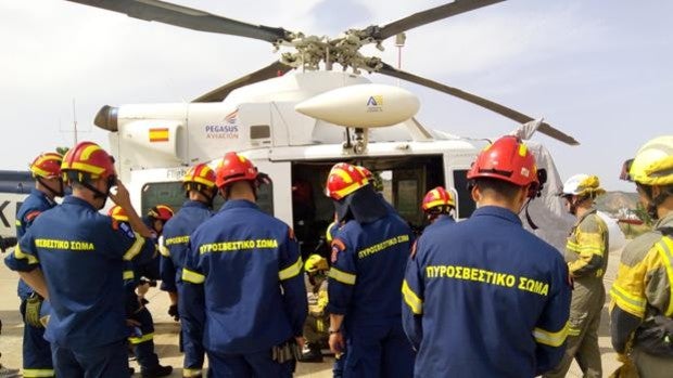 Palma del Río | Pegasus Aero Group forma a bomberos griegos en la lucha contra incendios forestales