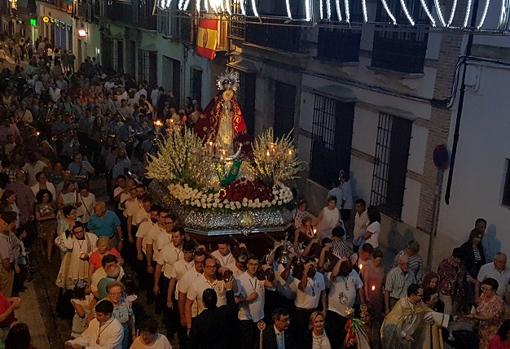 La Virgen del Soterraño, durante su procesión