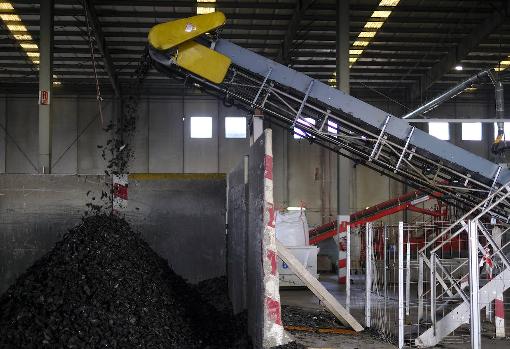 Planta de reciclaje de neumáticos de Signus en Chiloeches (Guadalajara).