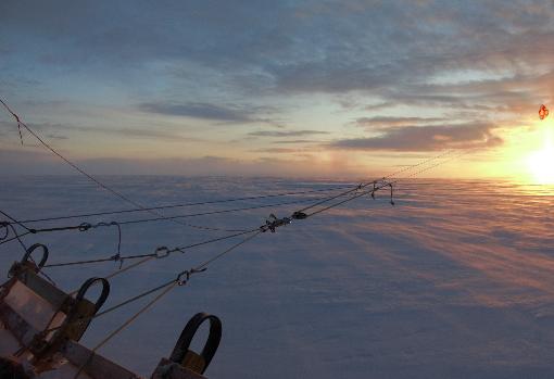 Atardecer desde el trineo.