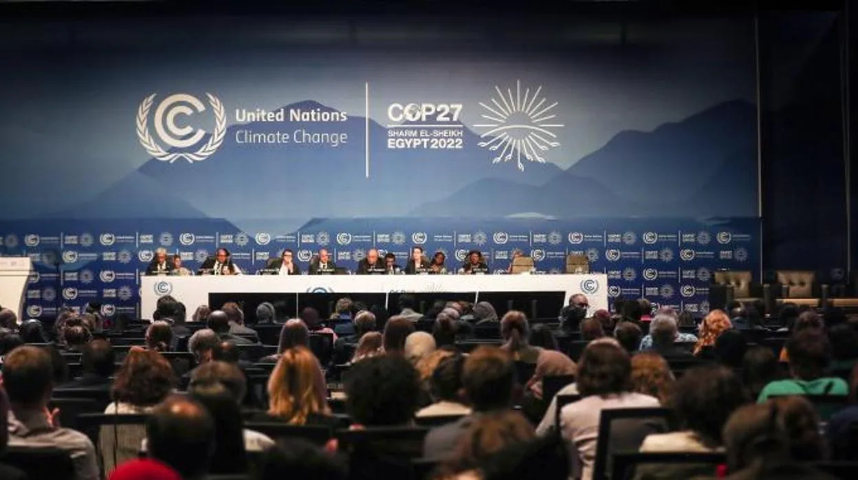 Imagen del plenario de la COP27.