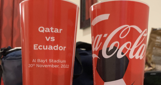 Vasos del mundial Qatar 2022.