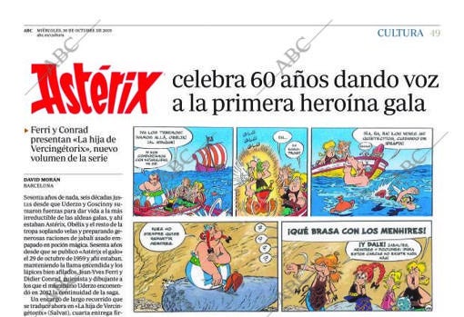 ABC, 30/10/2019. ültimo álbum de Astérix