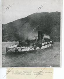 Santiago de Cuba (Cuba), 03/07/1898. Guerra de Cuba. La escuadra del almirante Cervera sucumbe ante la escuadra norteamericana del almirante Sampson.