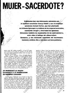 Reportaje sobre la mujer-sacerdote, en 1971