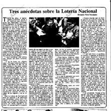 ABC, recogiendo anécdotas de la Lotería de Navidad en 1983