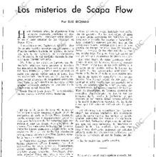 Reportaje sobre los misterior de Scapa Flow, publicado en 1935