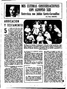 El capítulo 5 de las entrevistas de Pilar Urbano a Julián Cortés-Cavanillas, en las que habla sobre Hitler y Mussolini