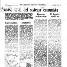 Reportaje sobre la desintegración de la URSS en 1991
