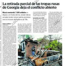 Artículo sobre los últimos movimientos tras la guerra