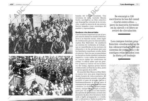 Reportaje sobre el canal Belomor