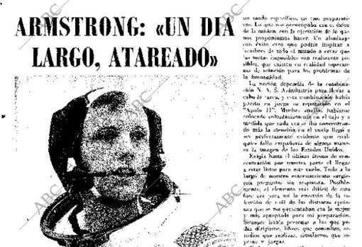 Artículo de Armstrong, en 1969