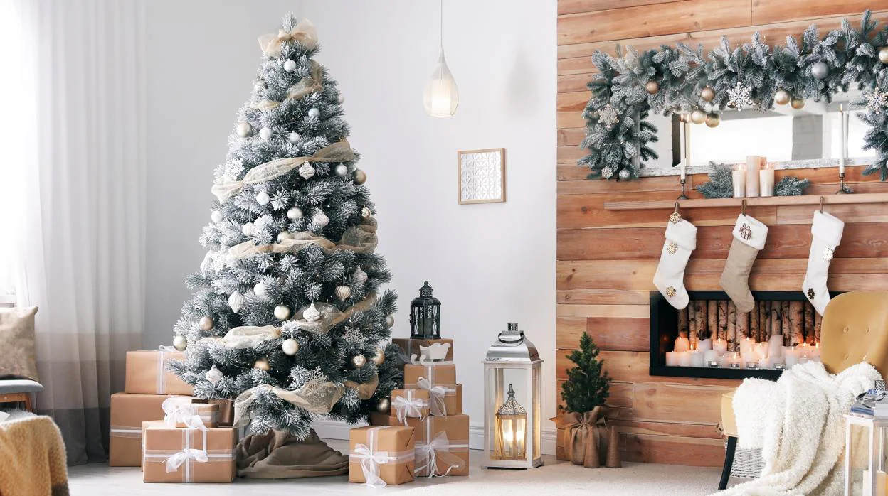 Un hogar decorado para Navidad.