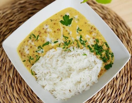 Resultado de la receta de lentejas al curry