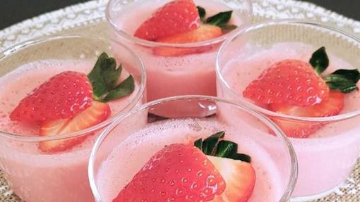 Mousse de fresas.