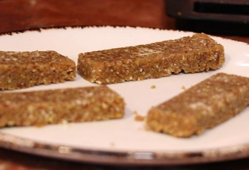 Barritas energéticas de dátiles y pistachos