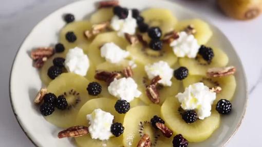 Carpaccio de kiwi.