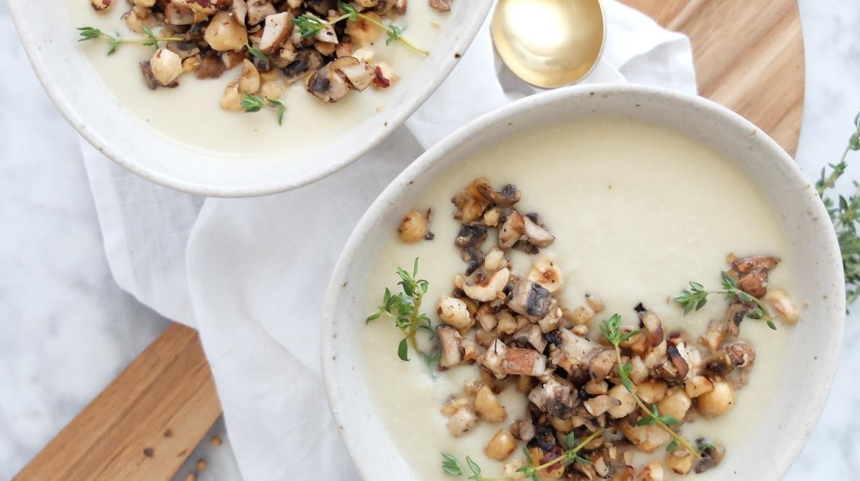 Receta de la crema de coliflor y manzana.