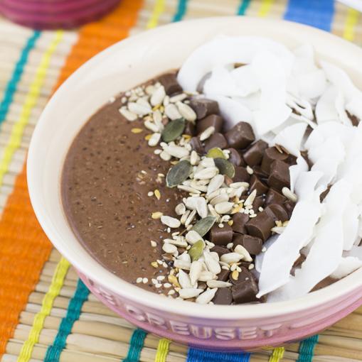 Bol de quinoa con chocolate.