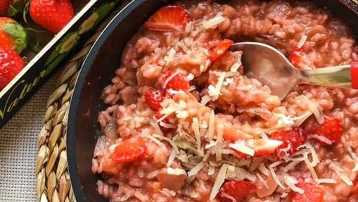 Risotto de fresas.