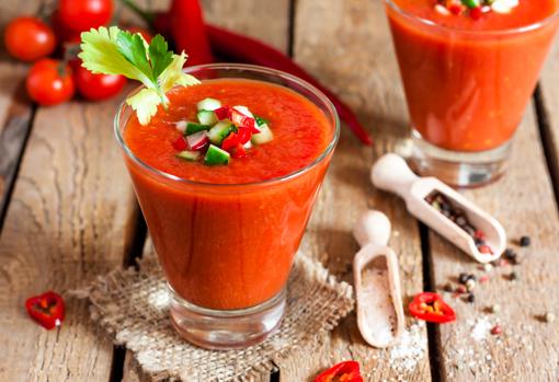 Gazpacho, con toque de pimienta.