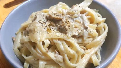 Pasta a la carbonara sin nata