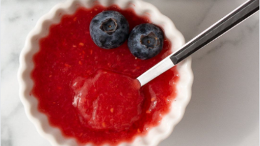 Gelstina de frutos rojos.