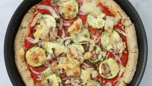 Pizza con base de avena.