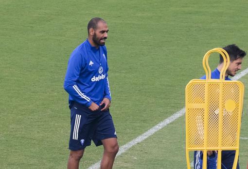 Fali junto a Marcos Mauro durante el entrenamiento.