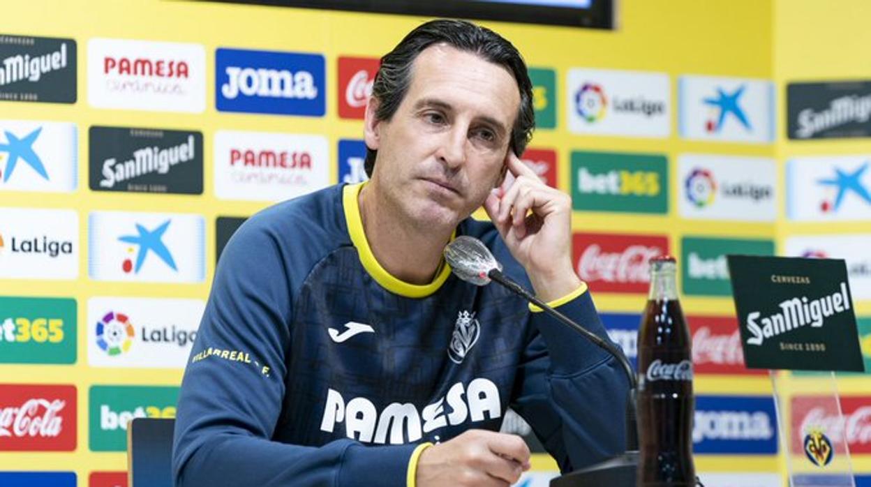 Unai Emery en rueda de prensa.