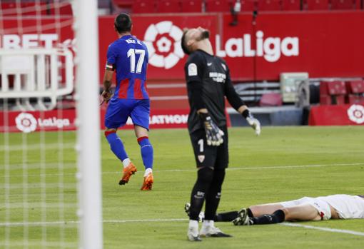 El delantero conquense marcó el gol de la victoria ante el Sevilla.