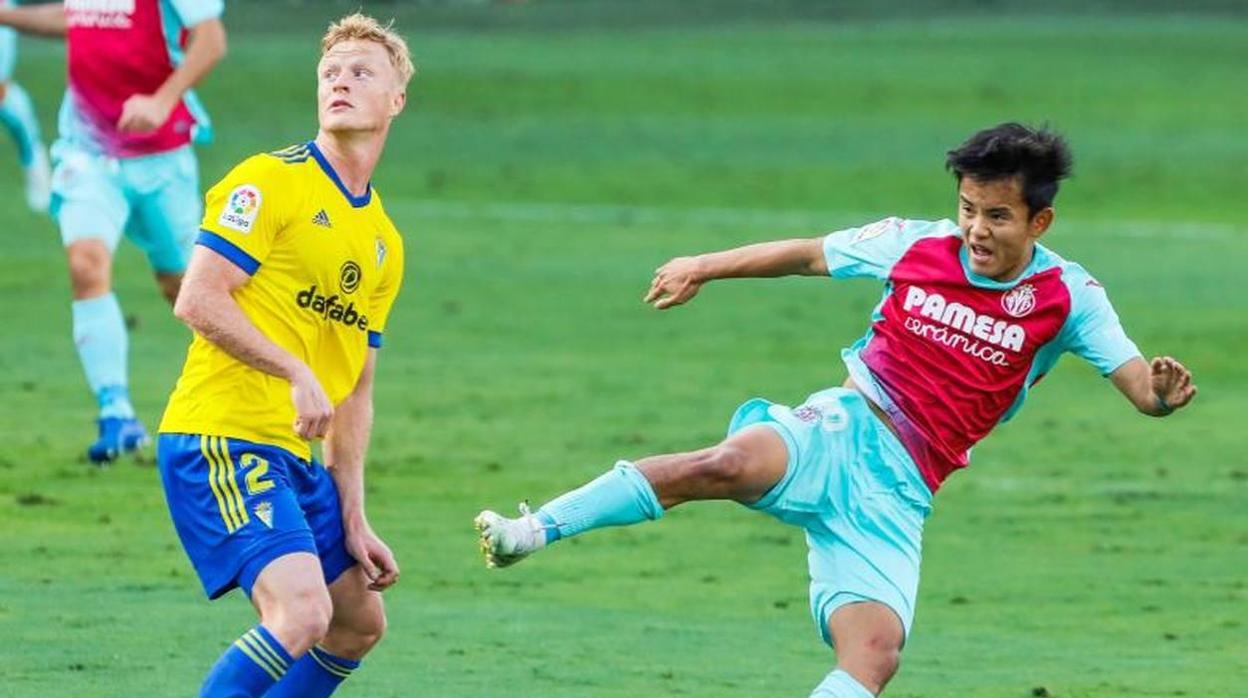 Jonsson en el partido ante el Villarreal