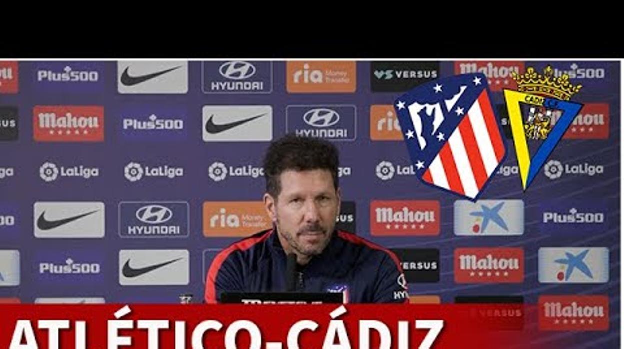 Simeone atendió a la prensa de manera virtual.