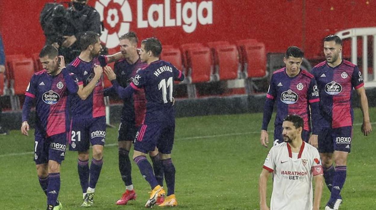 El Valladolid conquistó un punto a última hora en el Sánchez Pizjuán