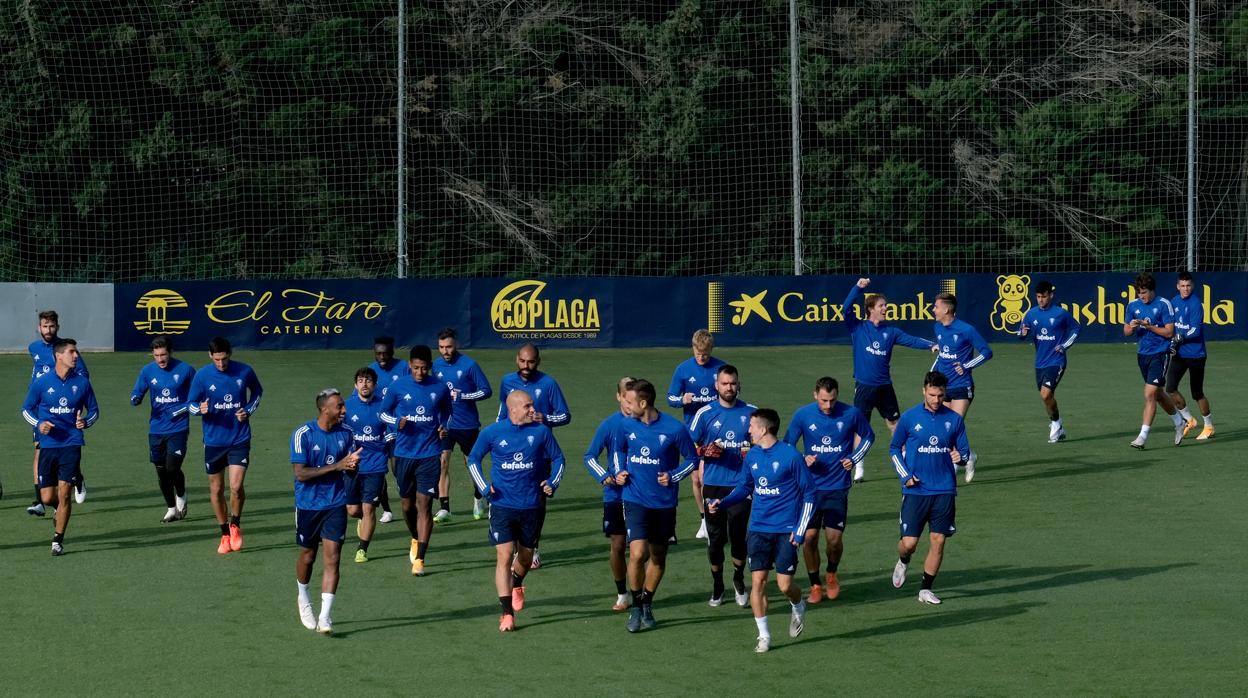 LOs hombres de cervera, durante un entrenamiento.