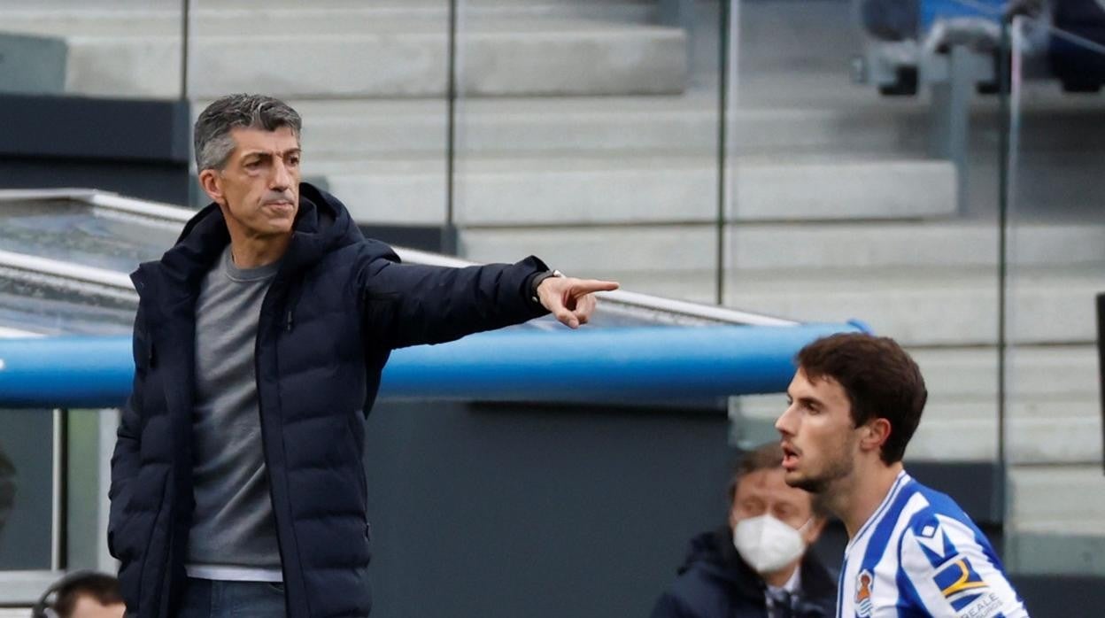 Imanol en el partido ante el Cádiz