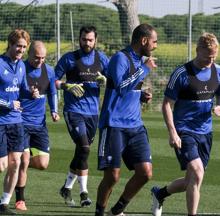 Jonsson con Fali, Álex, Pombo y Gil.