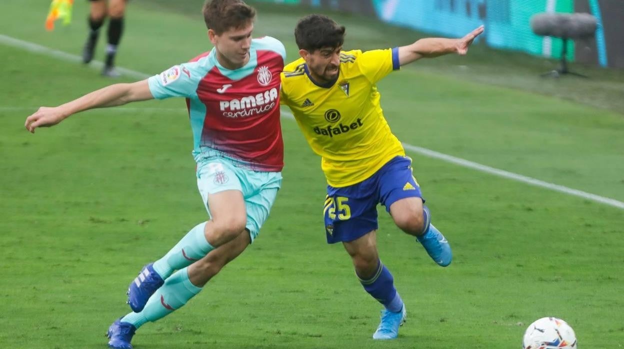 Jairo Izquierdo en el partido de ida jugado en Carranza contra el Villarreal.