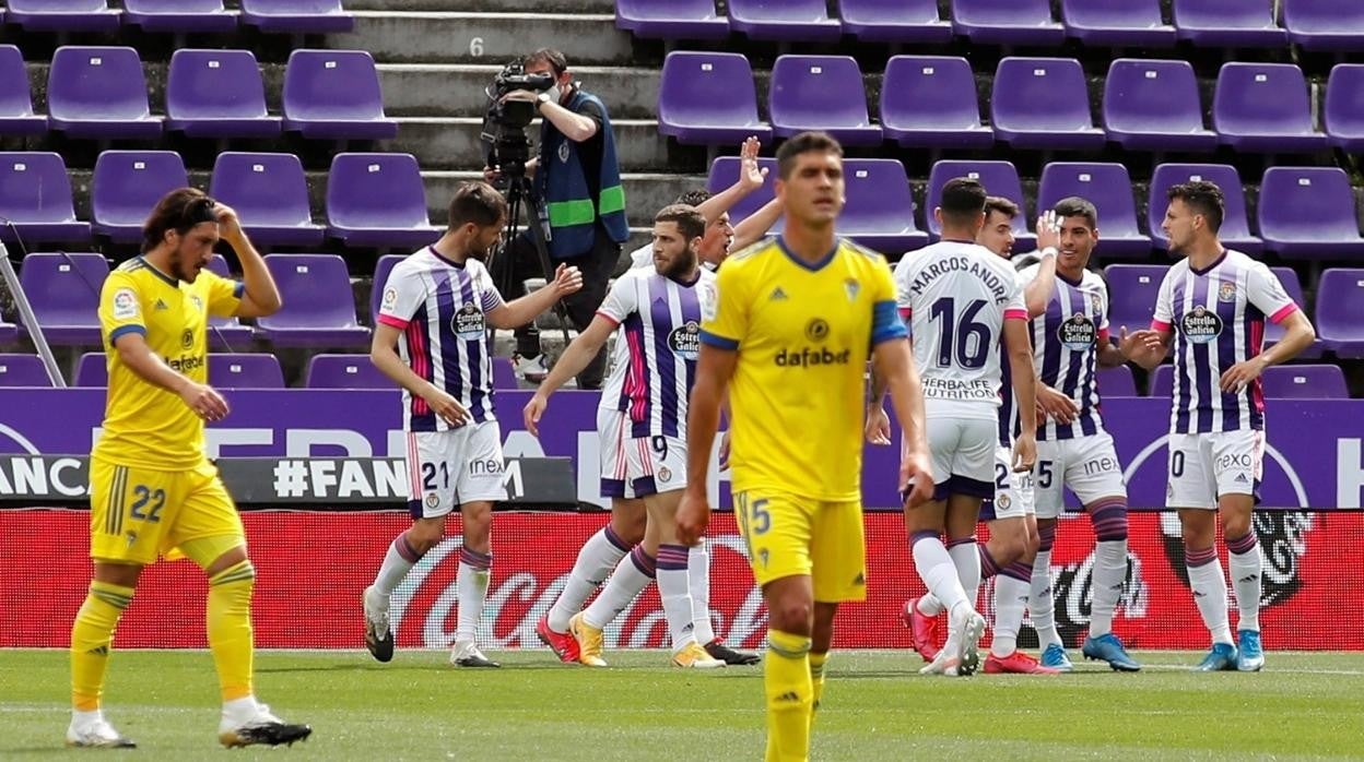 Garrido tras el gol del Valladolid